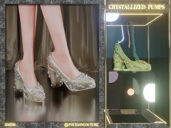 Alpha Crystallized Pumps by polygoncouture - The Sims 4 custom content
