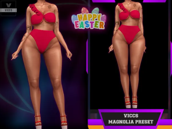 Mix VICCS_MAGNOLIA PRESET BODY (TEEN ELDER) - The Sims 4 Custom Content