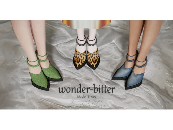 Alpha Mugler Shoes by wonder-bitter - The Sims 4 Custom Content