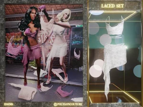 Mix Laced Set by polygoncouture - The Sims 4 Custom Content