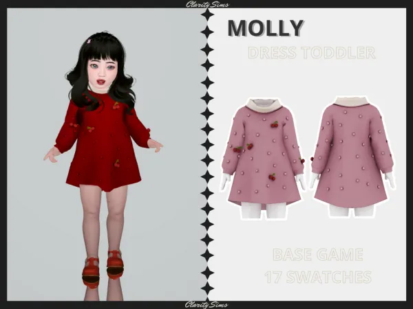 Alpha Molly Dress Toddler by clarity-sims - The Sims 4 Custom Content