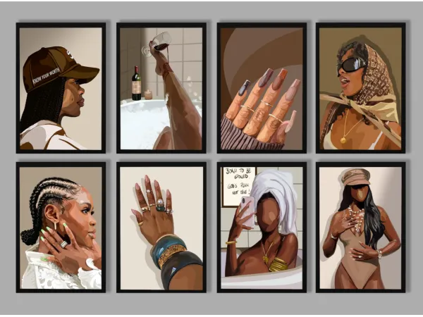 Alpha Posters by fusionstylesims4 - The Sims 4 Custom Content