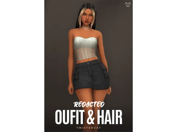 Maxis Match Redacted Set(Download) by TwistedCat - The Sims 4 Custom Content