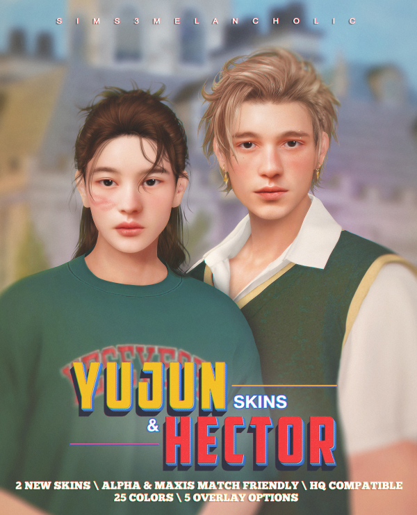 Alpha YUJUN HECTOR SKINS SKIN OVERLAYS BASE SIMS by simsfinds - The Sims 4 Custom Content