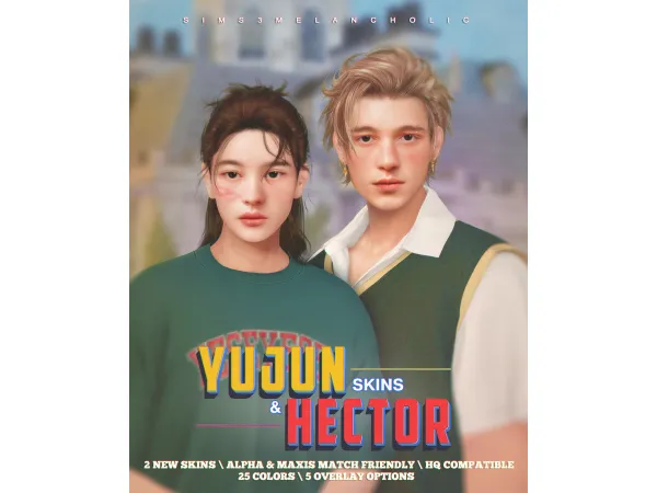 🏈  YUJUN & HECTOR SKINS \ SKIN OVERLAYS + BASE SIMS 🏈 by sims3melancholic