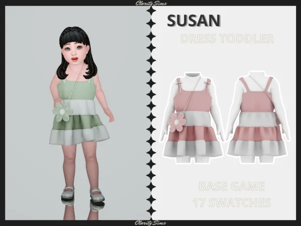 Alpha Susan Dress Toddler - The Sims 4 Custom Content
