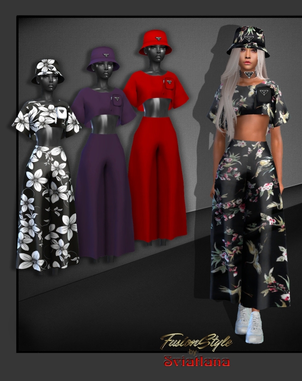 Alpha PRADA set by fusionstylesims4 - The Sims 4 Custom Content