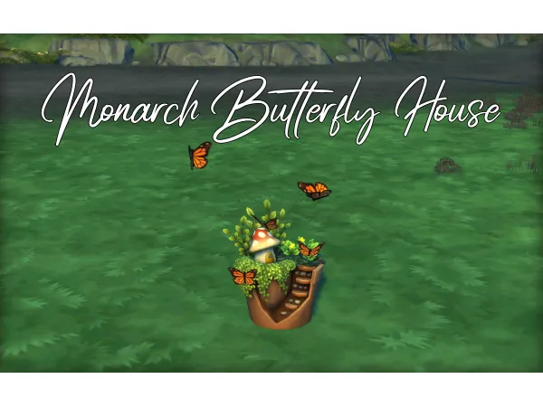 Maxis Match Monarch Butterfly House (with Animated Butterflies) by Naunakht - The Sims 4 Custom Content