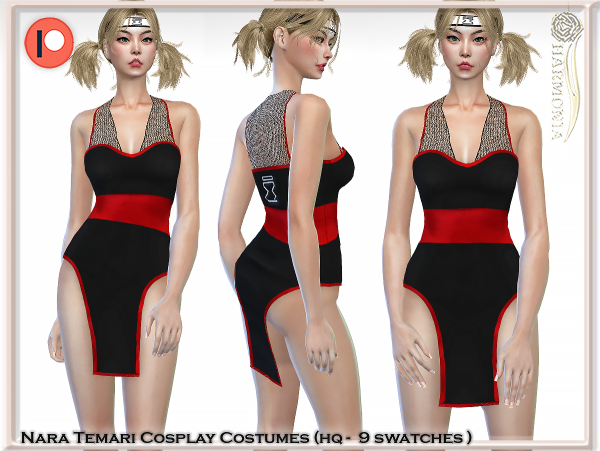 Alpha NARA TEMARI SEXY COSPLAY COSTUME HEADBAND by simsfinds - The Sims 4 Custom Content