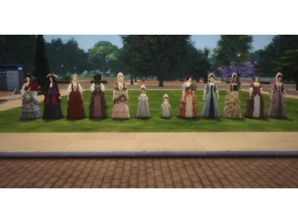 Mix My Fair Lady Late Baroque Era Set by simsfinds - The Sims 4 Custom Content