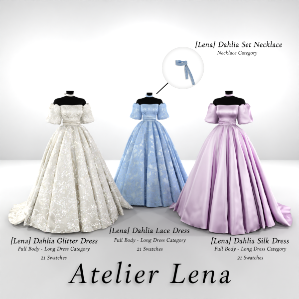 Alpha [Atelier Lena] Dahlia Dress Set by simsfinds - The Sims 4 Custom Content