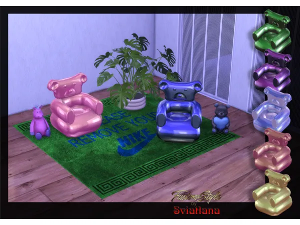 Alpha Chair Gummybear by fusionstylesims4 - The Sims 4 Custom Content