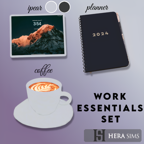 Alpha Work essentials set by herasims4 - The Sims 4 Custom Content