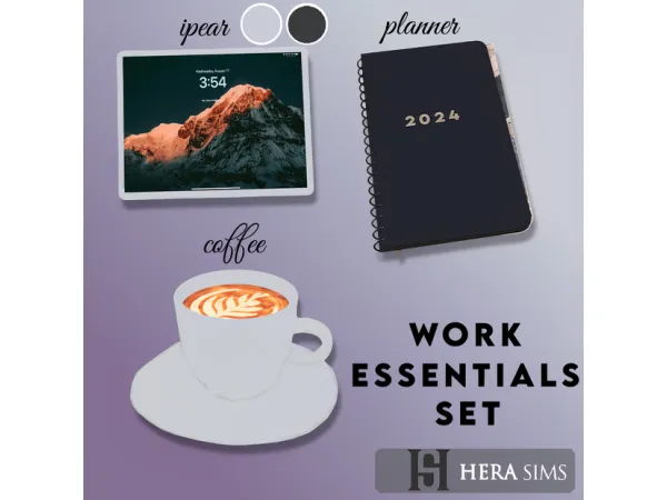 Alpha Work essentials set - The Sims 4 Custom Content