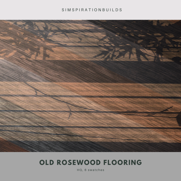 Mix Old Rosewood Flooring by simsfinds - The Sims 4 Custom Content