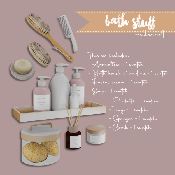 Mix Bath Stuff Collection by melbennett - The Sims 4 Custom Content