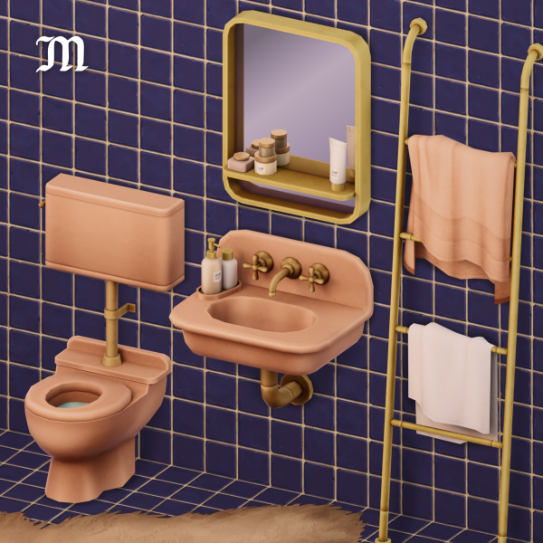 Maxis Match Rosa Bathroom by simsfinds - The Sims 4 Custom Content