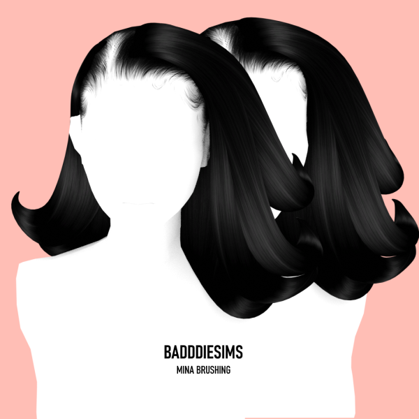 Mix MINA BRUSHING HAIRSTYLE by simsfinds - The Sims 4 Custom Content