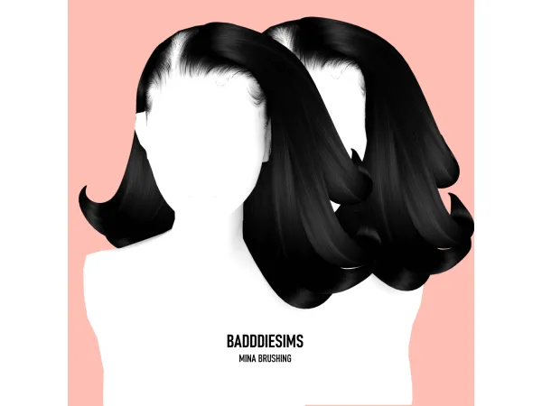 Mix MINA BRUSHING HAIRSTYLE by BadddieSims - The Sims 4 Custom Content
