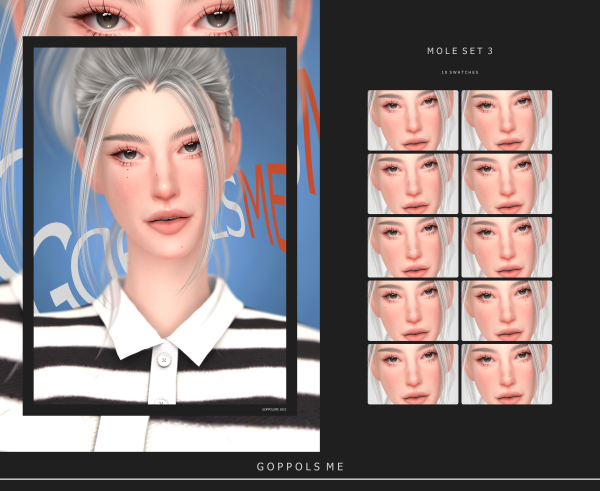 Alpha GPME GOLD MoleSet 03 by simsfinds - The Sims 4 Custom Content