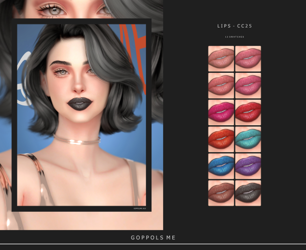 Alpha GPME GOLD Lips CC25 by simsfinds - The Sims 4 Custom Content