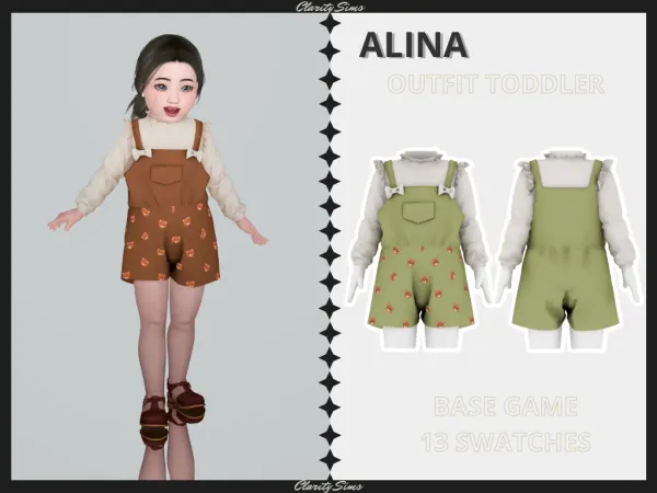 Alpha Alina Outfit Toddler - The Sims 4 Custom Content