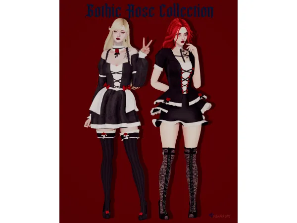 Alpha Gothic Rose Collection (Public now) by guemarasims - The Sims 4 Custom Content