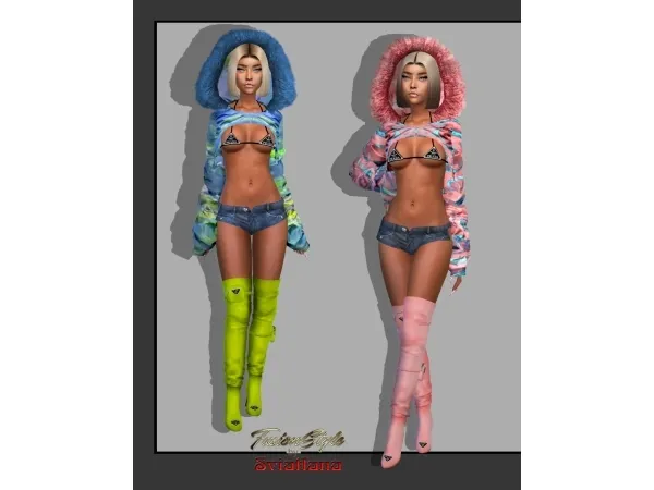 Alpha Thigh high boots - The Sims 4 Custom Content