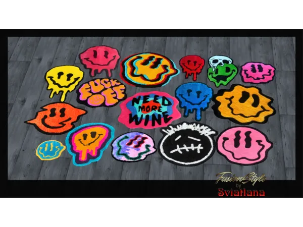 Alpha Rugs by fusionstylesims4 - The Sims 4 Custom Content