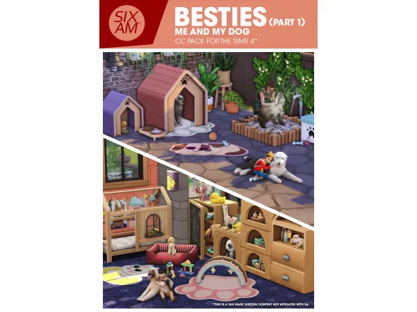 Besties Me and my Dog (CC Pack for The Sims 4) by sixamcc