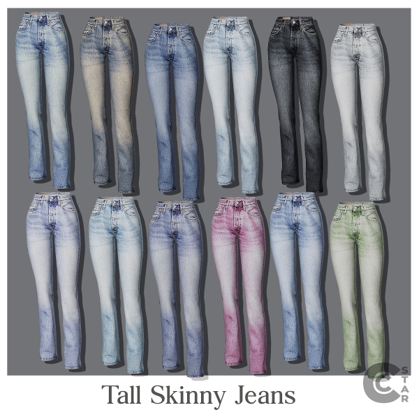 Alpha Tall Skinny Jeans cool_content_star by cool_content_star - The Sims 4 Custom Content