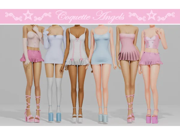 Alpha [B0T0XBRAT] Coquette Angels - The Sims 4 Custom Content