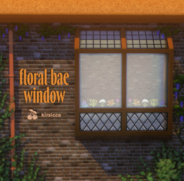 Maxis Match floral bae window by simsfinds - The Sims 4 Custom Content