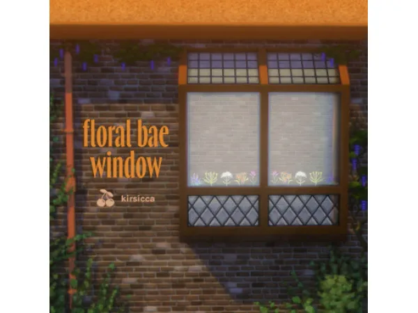 Maxis Match floral bae window - The Sims 4 Custom Content