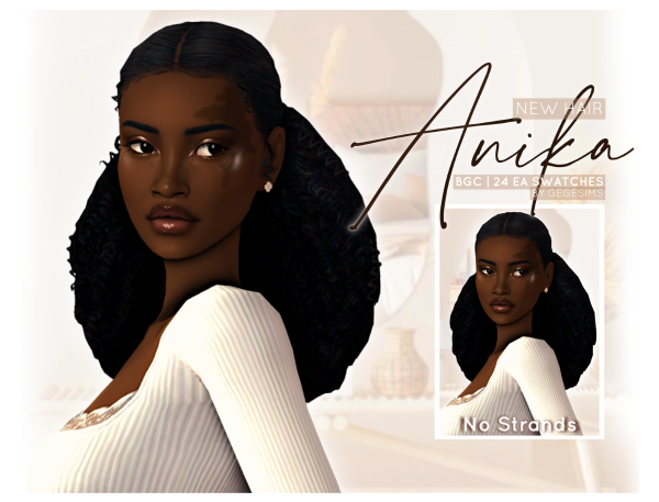 Maxis Match Anika Hair by simsfinds - The Sims 4 Custom Content