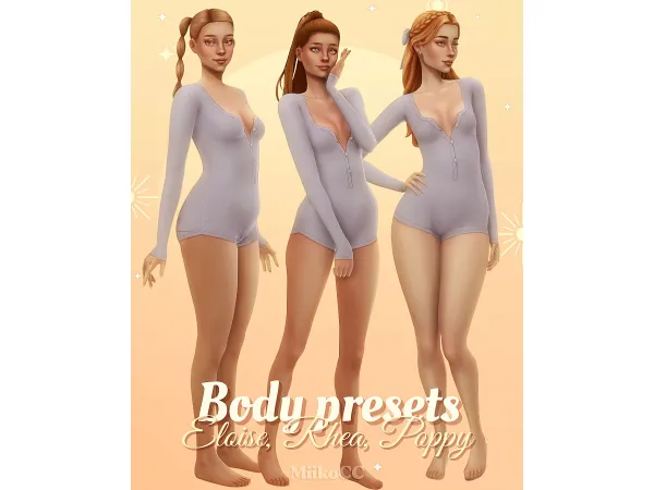 Mix Body presets set by miikocc - The Sims 4 Custom Content
