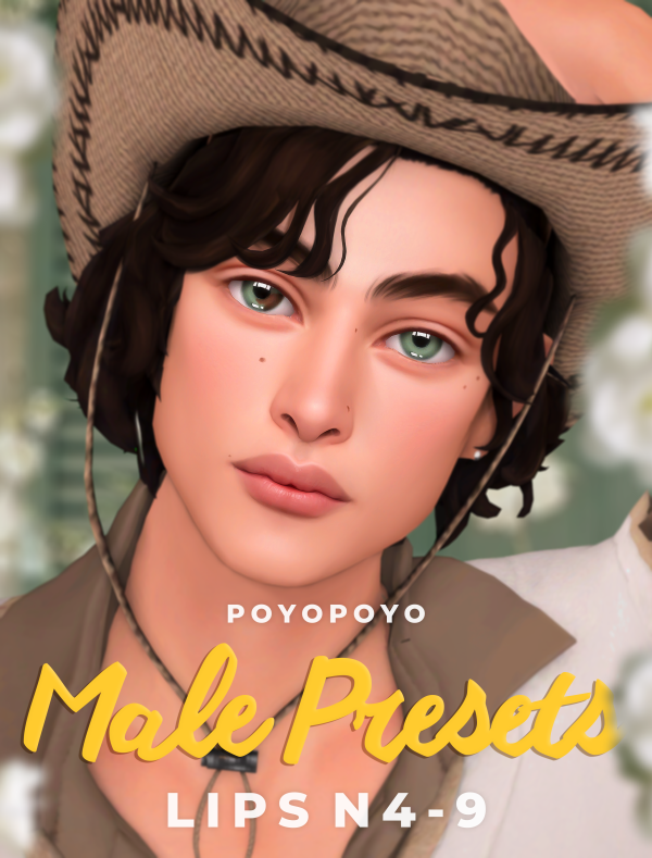 Mix Male Lip Presets N4 9 by simsfinds - The Sims 4 Custom Content