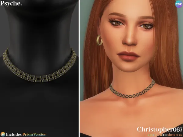 Mix PSYCHE NECKLACE EARRINGS by - The Sims 4 Custom Content