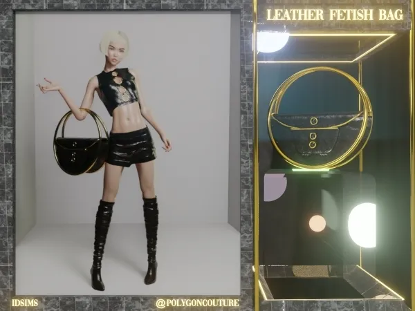 Mix Leather Fetish Bag by polygoncouture - The Sims 4 Custom Content