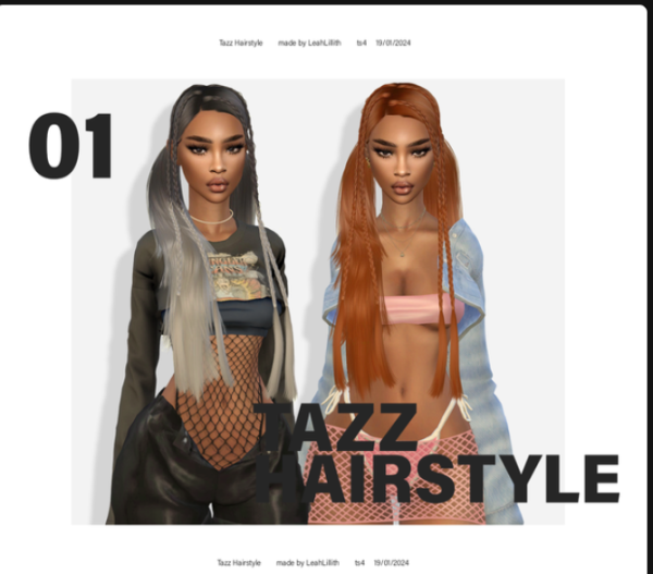 Alpha Tazz Hairstyle by simsfinds - The Sims 4 Custom Content