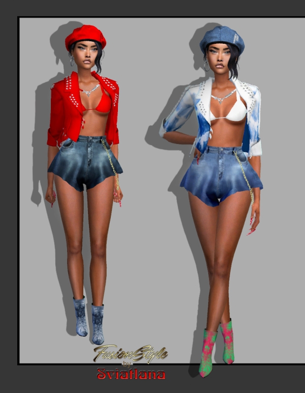 Alpha Set of clothes female by fusionstylesims4 - The Sims 4 Custom Content