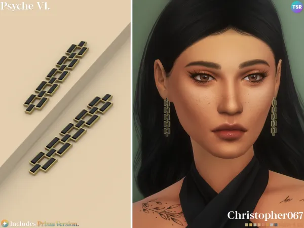 Mix PSYCHE NECKLACE EARRINGS by by simsfinds - The Sims 4 Custom Content