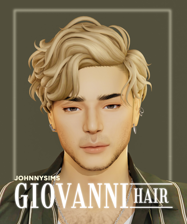 Maxis Match Giovanni Hair by simsfinds - The Sims 4 Custom Content