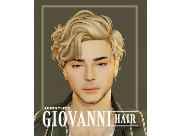 Maxis Match Giovanni Hair by johnnysims - The Sims 4 Custom Content
