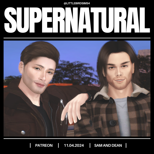 Mix Sam and Dean Winchester (SUPERNATURAL) by simsfinds - The Sims 4 Custom Content