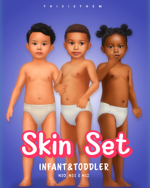 Alpha Skin Set InfantToddler Edition by simsfinds - The Sims 4 Custom Content