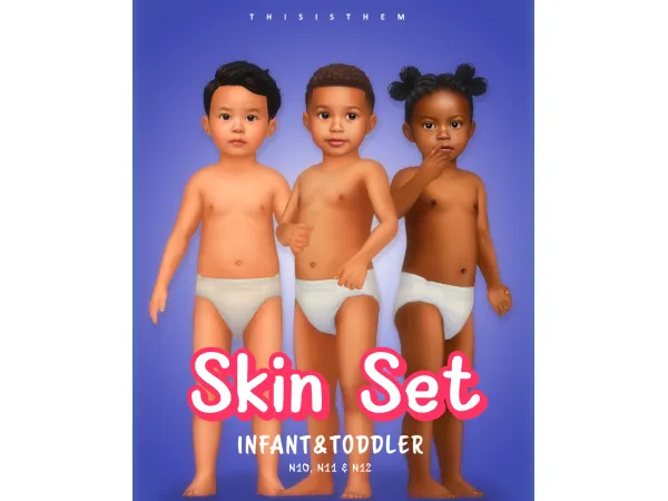 Alpha Skin Set InfantToddler Edition by thisisthem - The Sims 4 Custom Content