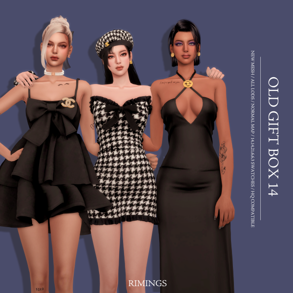 Alpha [RIMINGS] OLD GIFT BOX 14 by simsfinds - The Sims 4 Custom Content