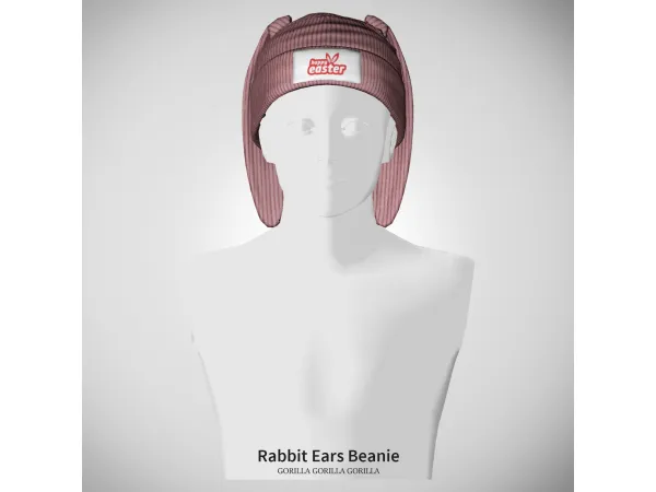 Alpha Rabbit Ears Beanie by gorillax3 - The Sims 4 Custom Content
