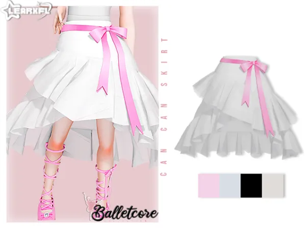 Alpha Balletcore Collection CanCan Skirt [56 Items] by Learxfl - The Sims 4 Custom Content